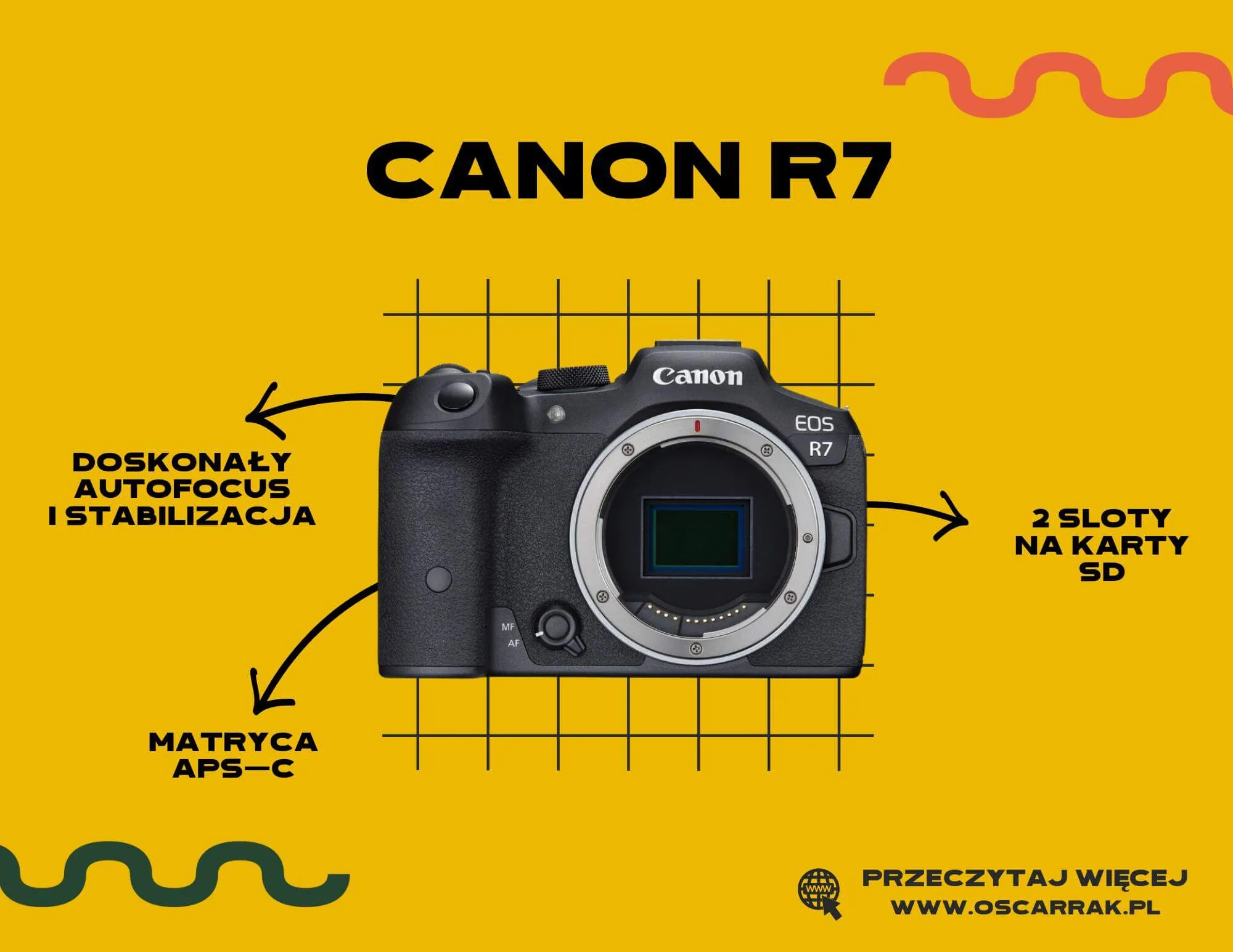 Canon R7 z matrycą APS-C i dwoma slotami na karty SD; oferta na Ceneo