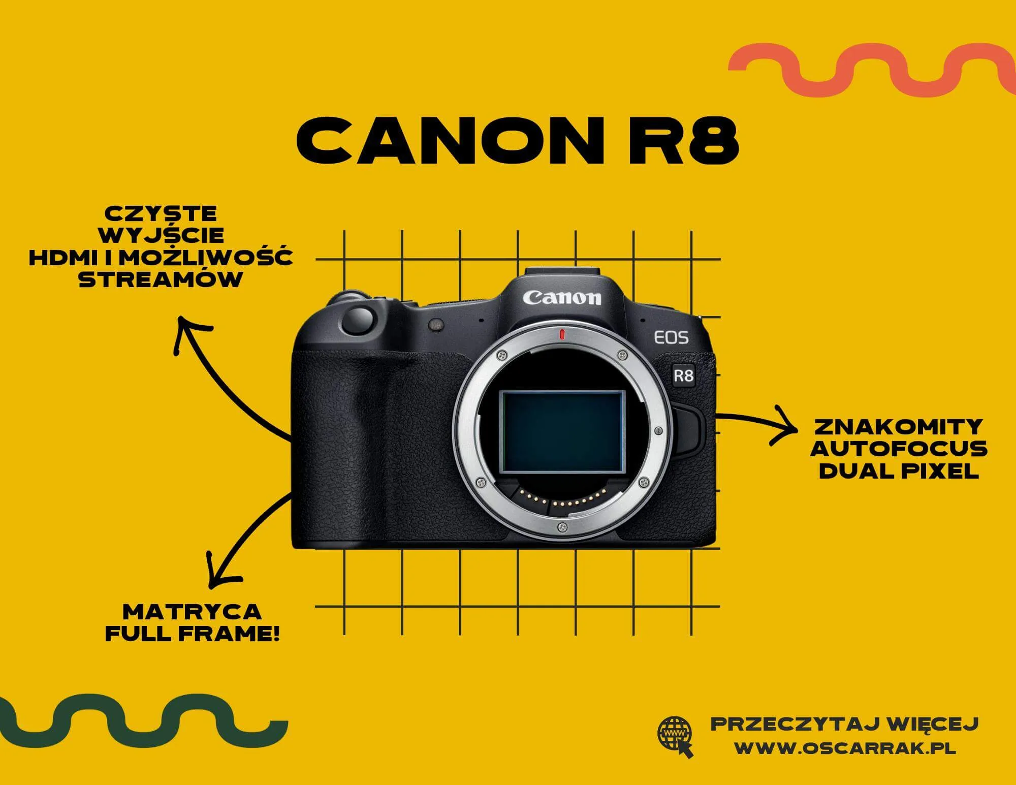 Canon R8 z matrycą full frame i autofocusem Dual Pixel; oferta na Ceneo
