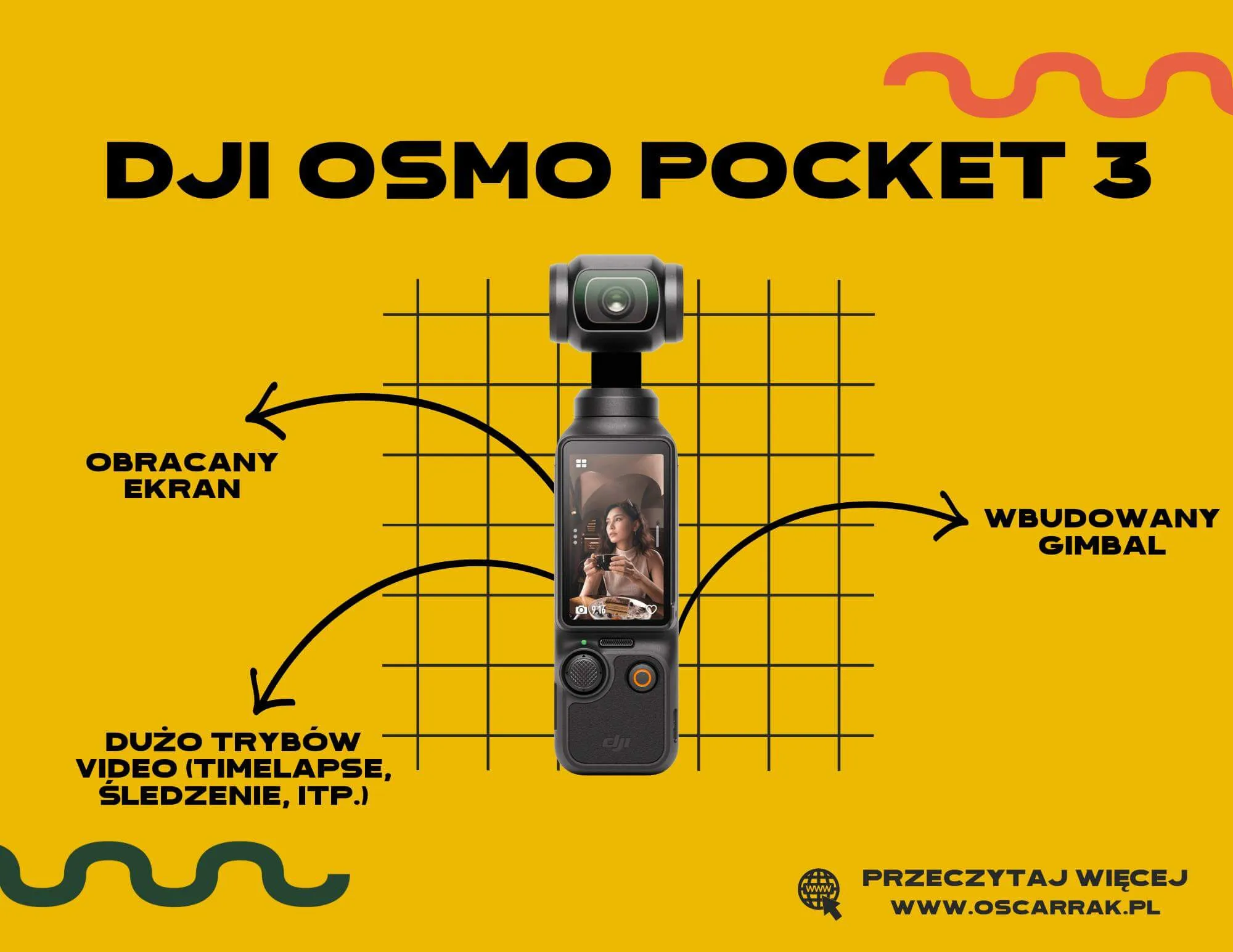 DJI Osmo Pocket 3 z obracanym ekranem i wbudowanym gimbalem; oferta na Ceneo