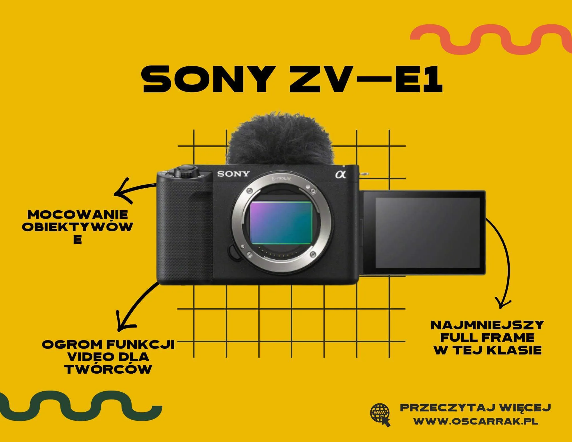 Sony ZV-E1, pełnoklatkowy aparat do vlogowania z odchylanym ekranem; oferta na Ceneo