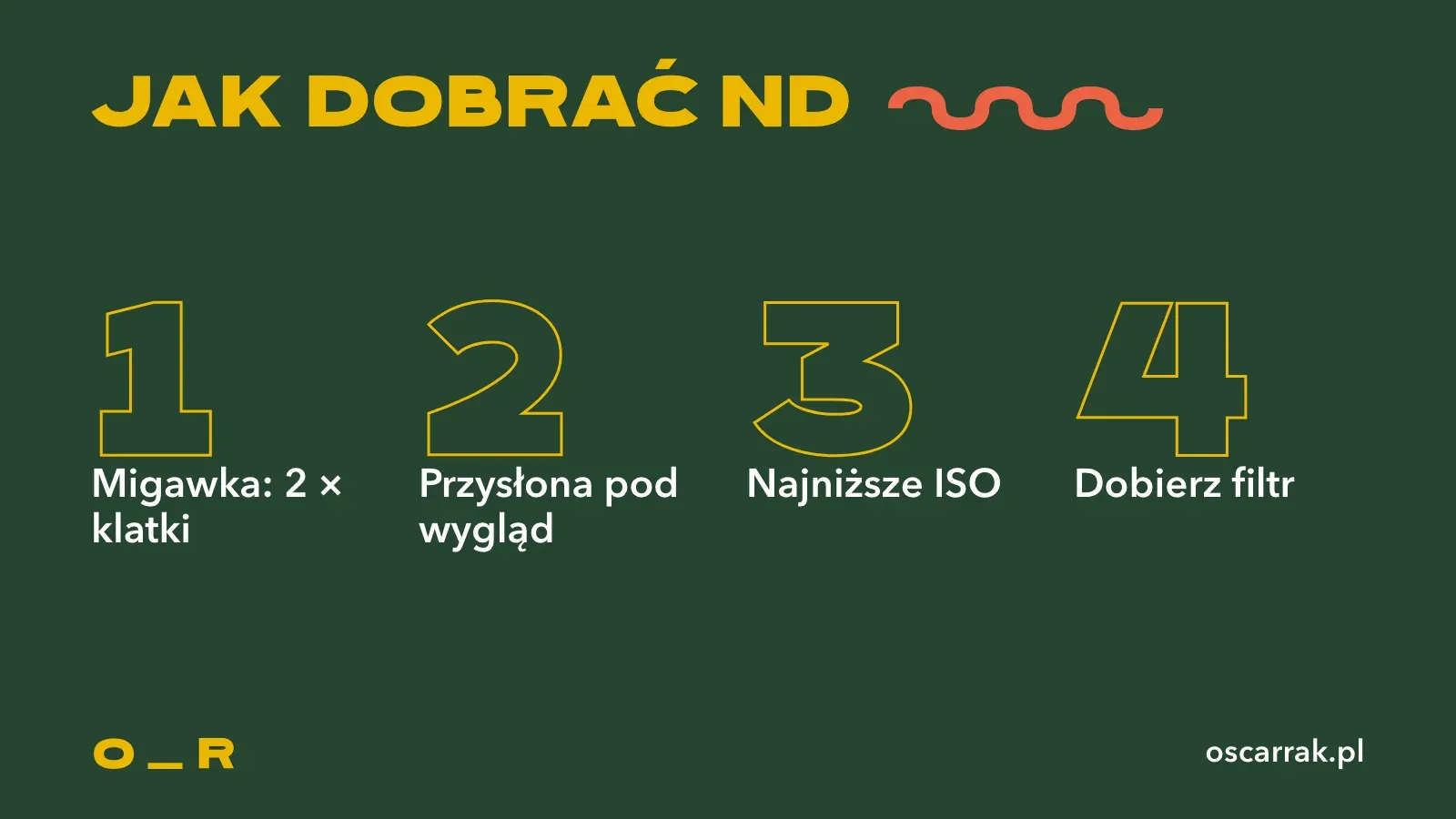 Cztery kroki doboru filtra ND: ustaw migawkę na dwukrotność liczby klatek, wybierz przysłonę pod wygląd, ustaw najniższe ISO i dobierz filtr, aż ekspozycja będzie w normie