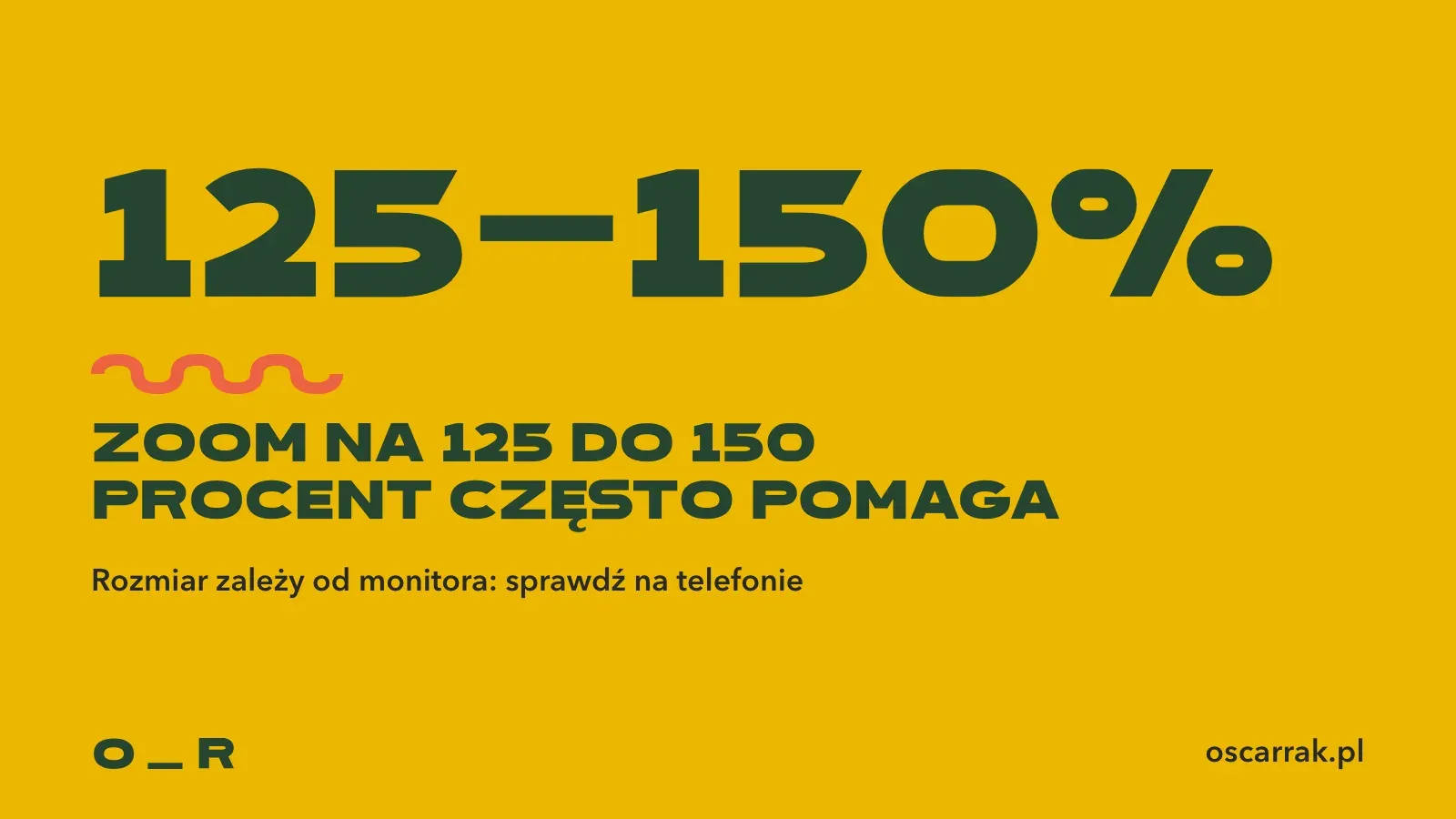 Duża liczba 125 do 150 procent: tyle często wynosi zoom tekstu w programie i przeglądarce, żeby litery z nagrania ekranu dało się przeczytać na telefonie