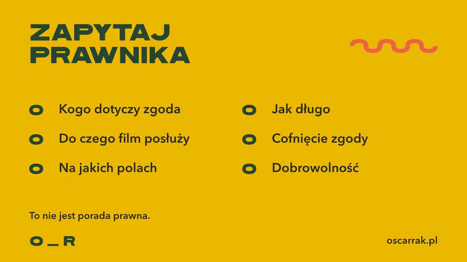 Sześć pytań do prawnika o zgodę na wizerunek: kogo dotyczy zgoda, do czego film posłuży, na jakich polach, jak długo, cofnięcie zgody i dobrowolność