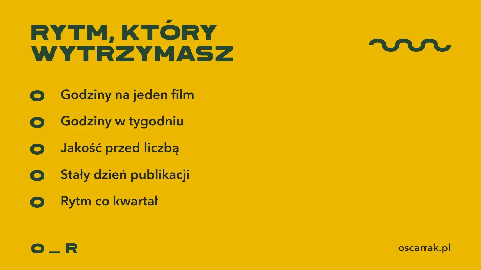 Pięć kroków wyboru rytmu publikacji na YouTube: godziny na jeden film, godziny w tygodniu, jakość przed liczbą, stały dzień publikacji i rytm co kwartał