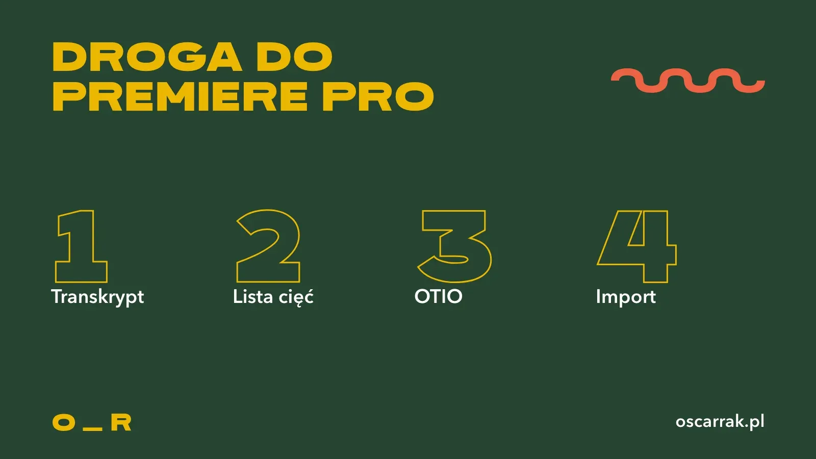 Cztery kroki od nagrania do osi czasu w Premiere Pro: transkrypt, lista cięć, plik OTIO i import
