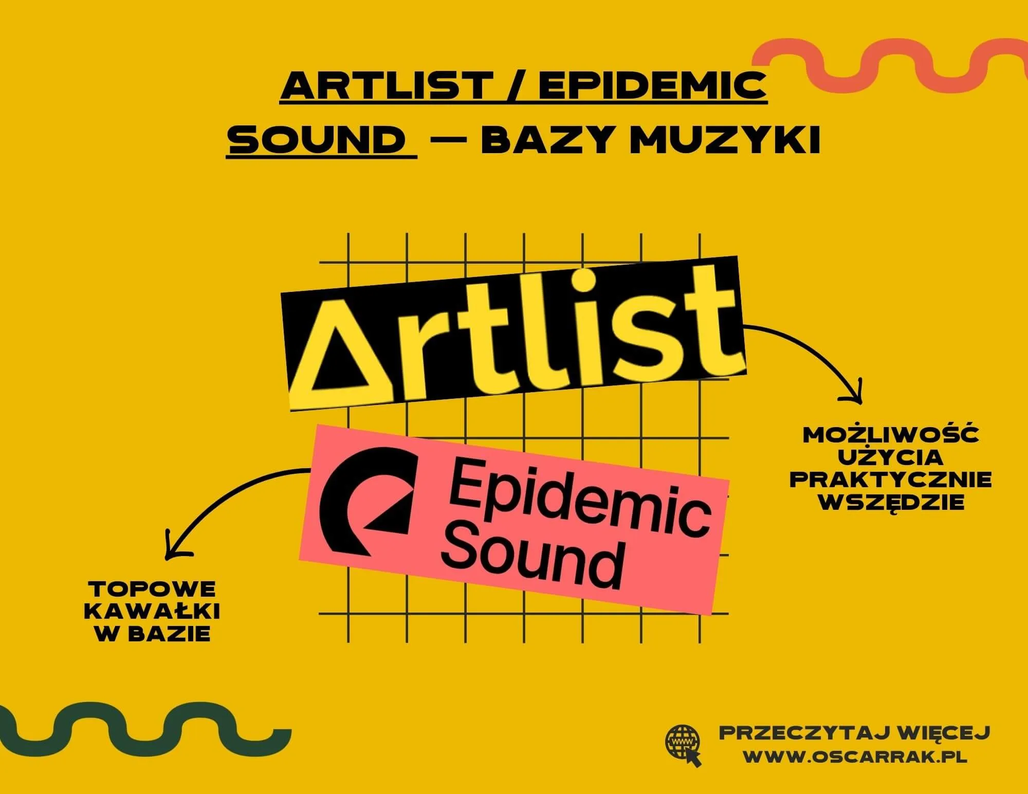 Logotypy Artlist i Epidemic Sound, czyli baz muzyki do filmów